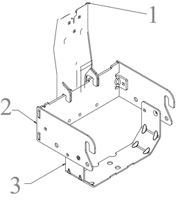 Brackets Diagram and Parts List for 19B30031100 42-46-Inch Cub Cadet Lawn Tractor